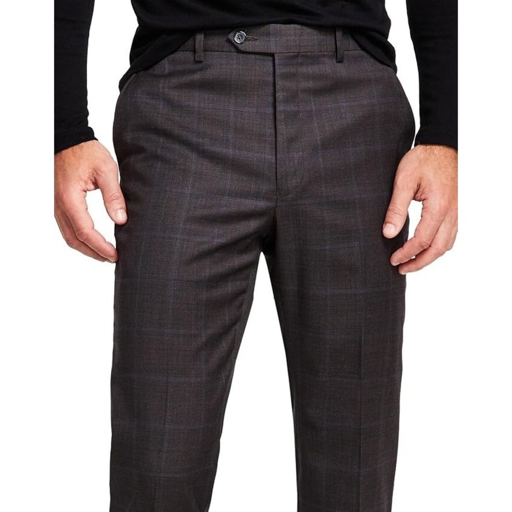 NWT Men Lauren Ralph Lauren Edgewood Classic Fit Suit Trousers Brown Blue 40X30